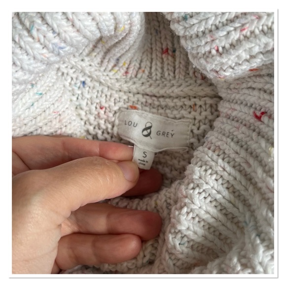 LOU & GREY Chunky Confetti Fleck Turtleneck Sweater - Picture 5 of 10